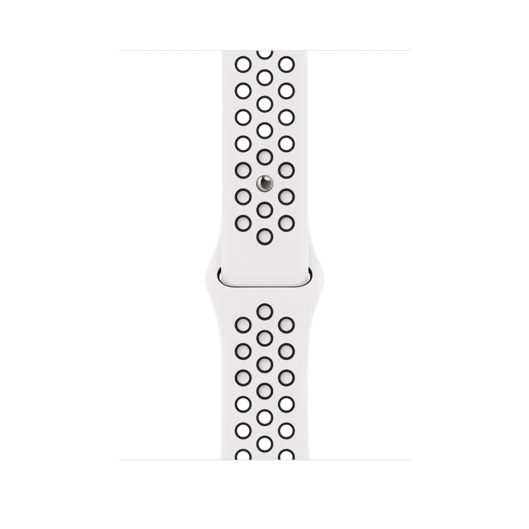 White Sport Band with Black Perforations for Smartwatch view 1