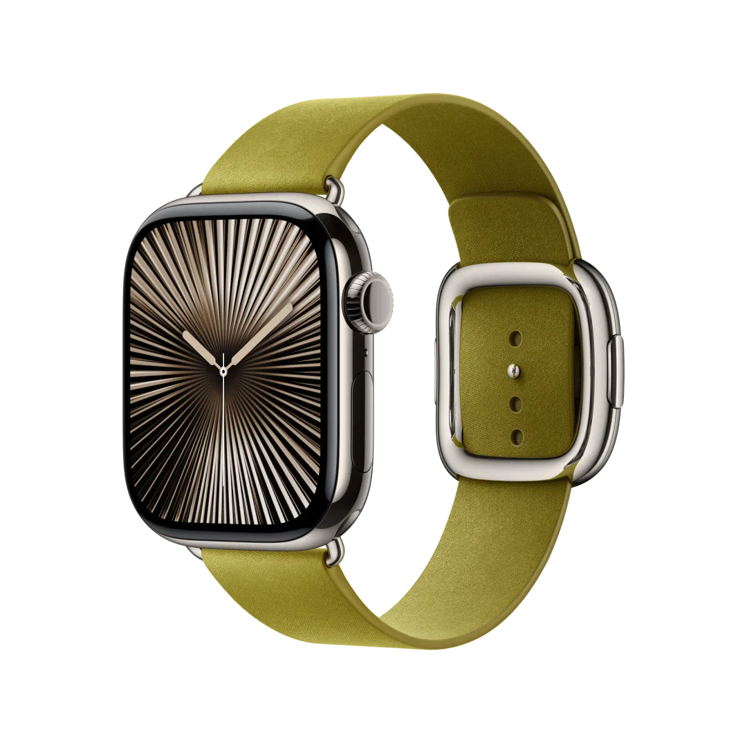 Modern Buckle Leather Watch Band view 2